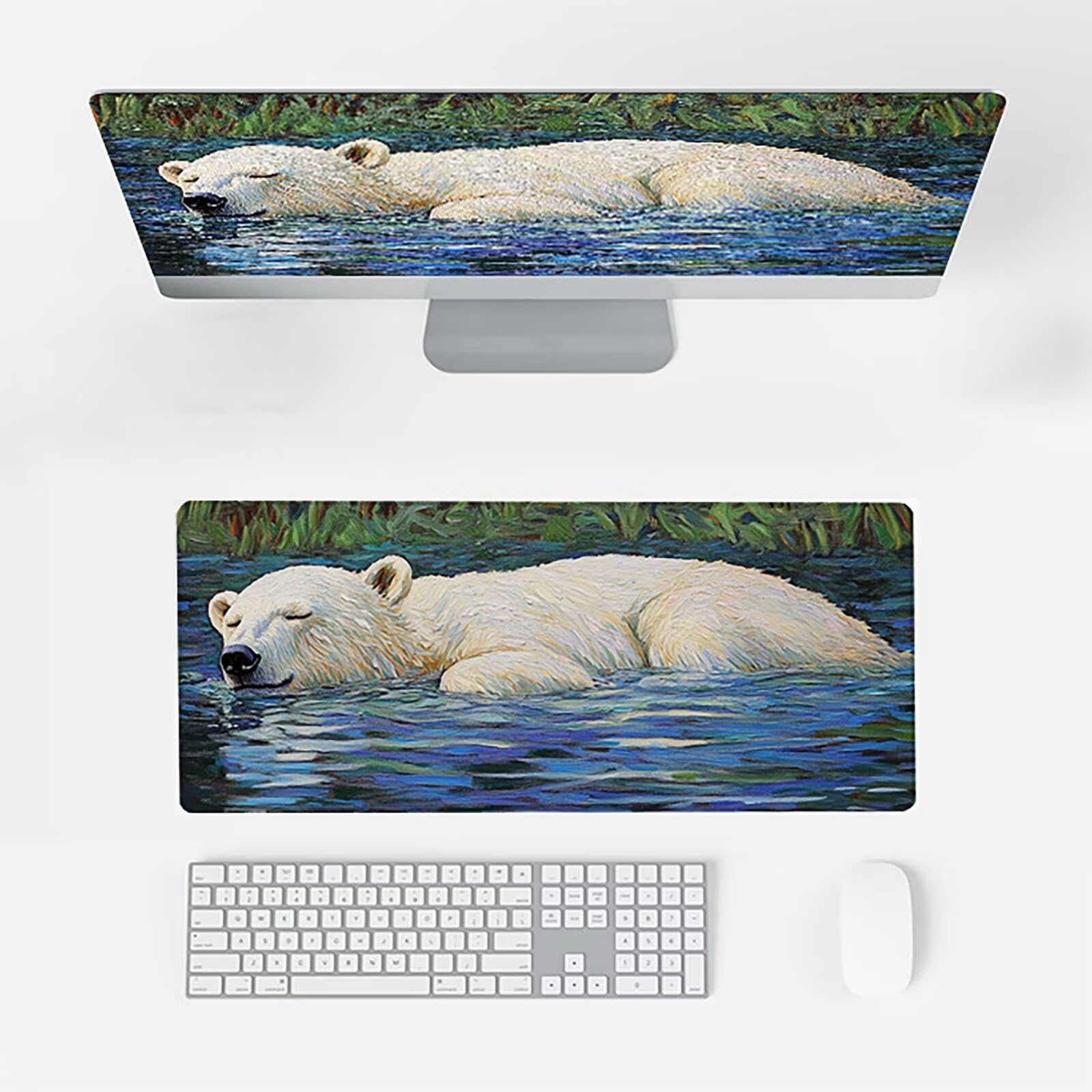 Podkładka pod mysz biurkową z myszką, podkładka pod mysz XXL (1200 x 600 x 3 mm) podkładka pod mysz do gier, podkładka pod mysz XL, duża podkładka pod mysz (niedźdź), podkładka na biurko z podstawą