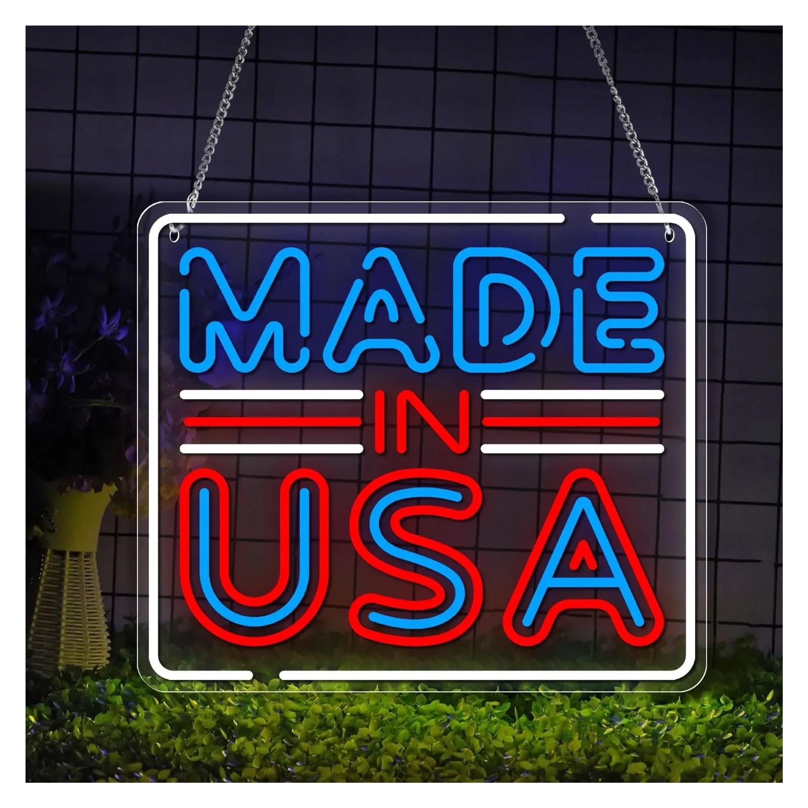 Luces Art Decoration Christmas Made In USA Letrero De Letras De Acrílico Con Luz De Neón USB Para El Hogar, El Dormitorio, La Sala De Juegos, La Fiesta, El Bar, El Club, La Decoración