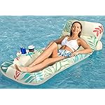 Jasonwell Inflatable Pool Float Adult - Pool Floaties Lounger Floats Floating Chair Raft with Adjustable Backrest Cup Holders Water Floaty Lake Lounge Tanning Floats Beach Party Toys for Adults