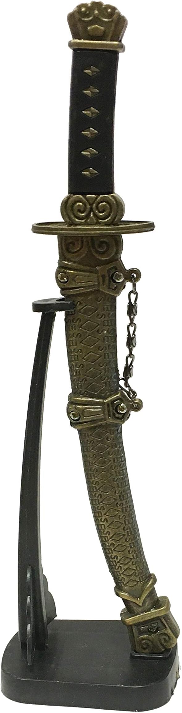LETTER OPENER 9.5" PATTERNED CHINESE COLLECTABLES WITH STAND (HK19)