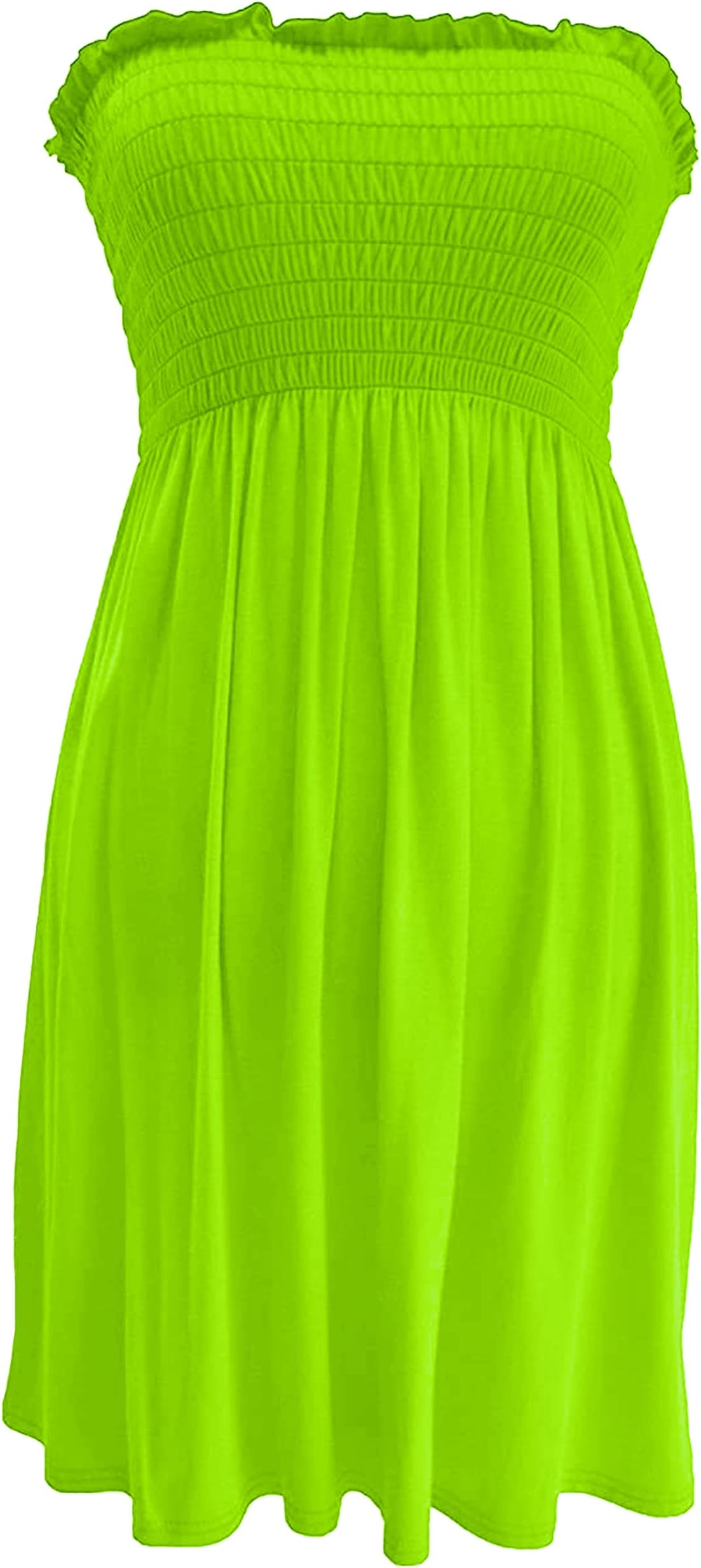 New Womens Ladies Sheering Top Strapless Bandeau Dress Top Jersey Ladies Plus Size Boobtube Top Dress UK Sizes 8-22