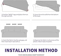 Vista 9 de ZNSAYOTX Funda de Sofá Súper Elástica para Sofá de Dos Plazas, Fundas de Sofá para Sala de Estar, Amigable con Perros y Mascotas, Protector