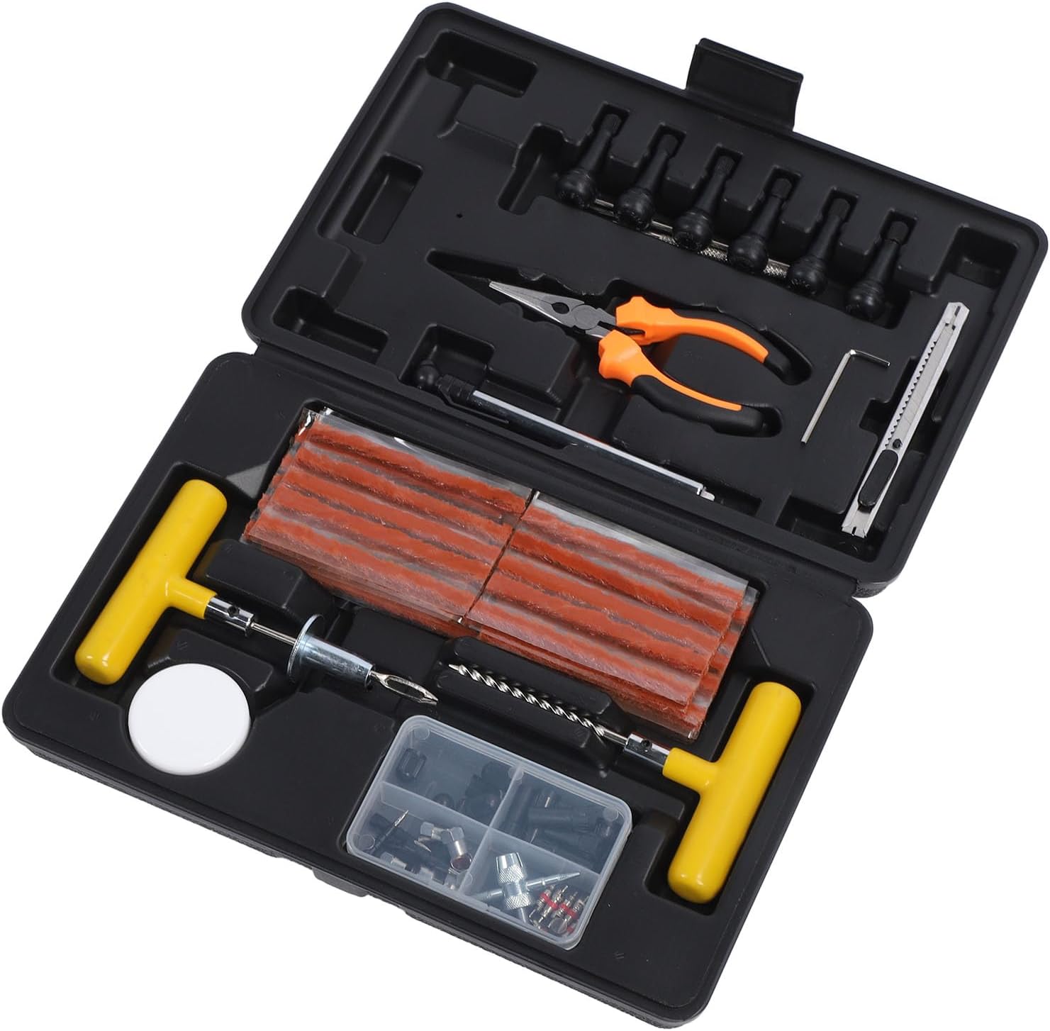 Heavy Duty Tire Plug Kit – Quick & Easy Flat Tire Puncture Repair Tools for Car, Truck, Motorcycle, ATV, Tractor, RV, SUV & Trailer