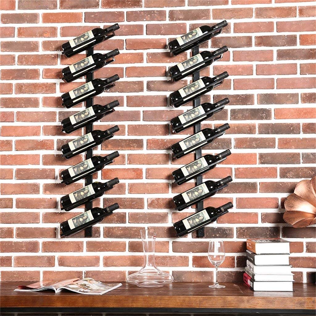 Botellero de Metal Vintage para Botellas, Soporte para Botellas, Montaje en Pared, Estante rústico para Vino, Cesta de Almacenamiento para Estante de Pared para Enfriador de Vino,