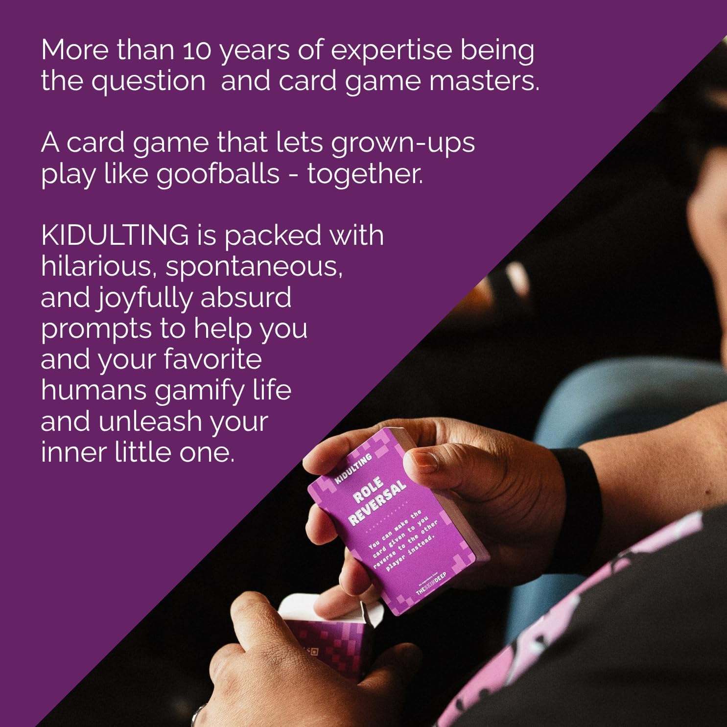 The Skin Deep Kidulting Fun Couples Card Game - Prompts to Create Funny Moments Between Couples & Friends - Inject Fun & Spontaneity Into Daily Interactions - Unique Gift & Date Night Idea