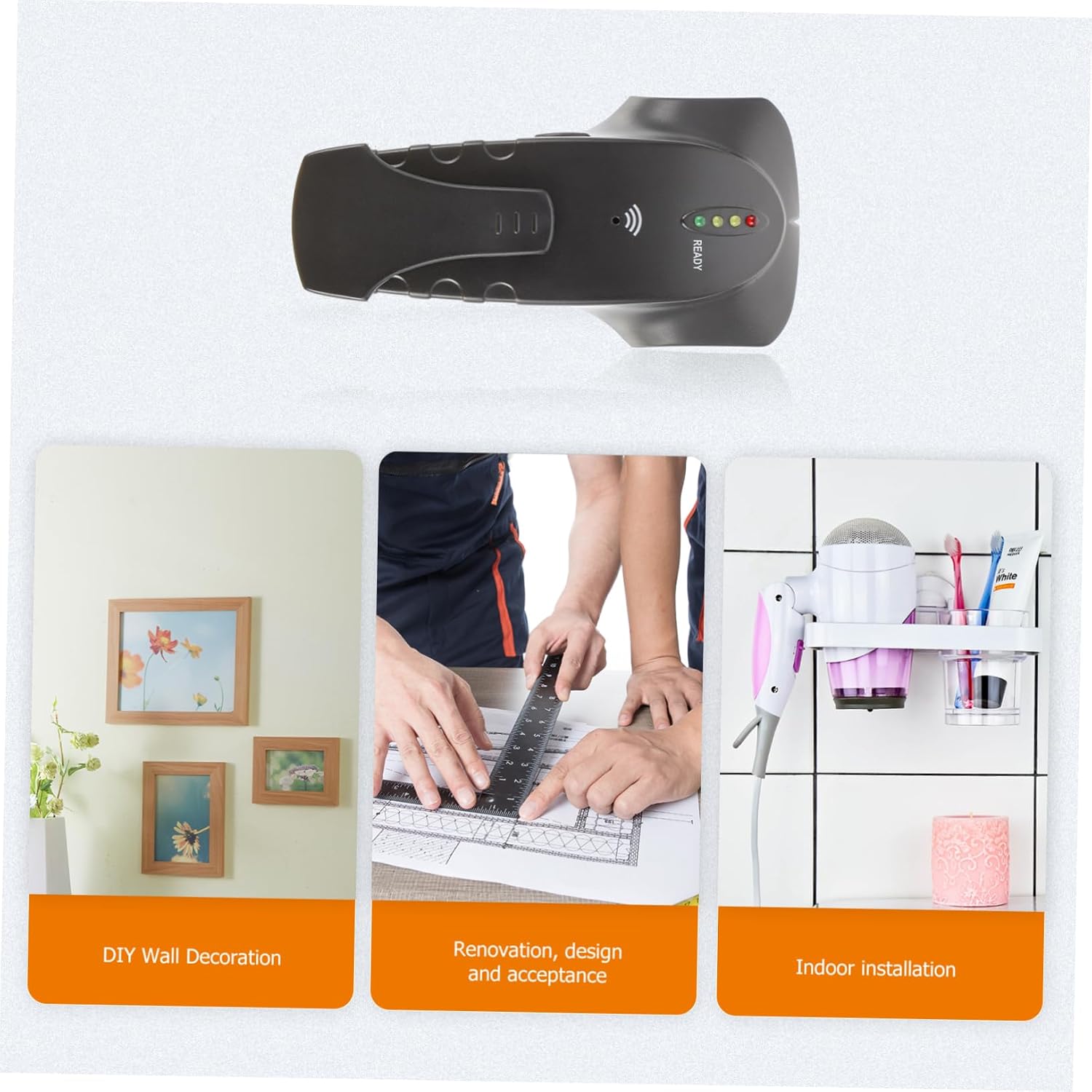Tofficu Beam Column Metal Detector Wall Scanner Electronic Sensor Accurate Live Wire Detection for Home Renovation and DIY Projects
