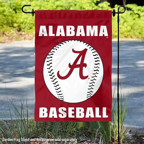 Miniatura 2 de College Flags & Banners Co. Bandera de jardín de béisbol Alabama Crimson Tide