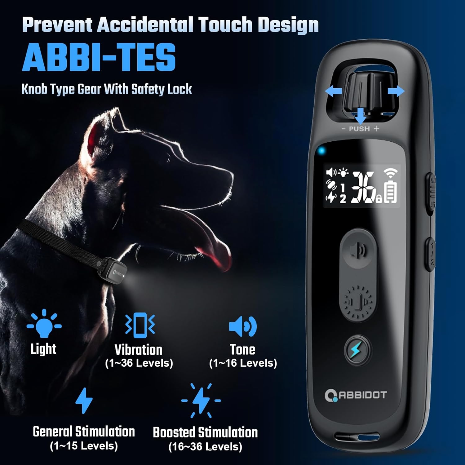 ABBIDOT Dog Training Collar with Remote