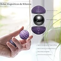 Vista 2 de Bolas Magnéticas de Silicona Juguetes Fidget para Adultos y Adolescentes, 4PCS Juguetes Sensoriales para Aliviar el Estrés para Autismo TDAH