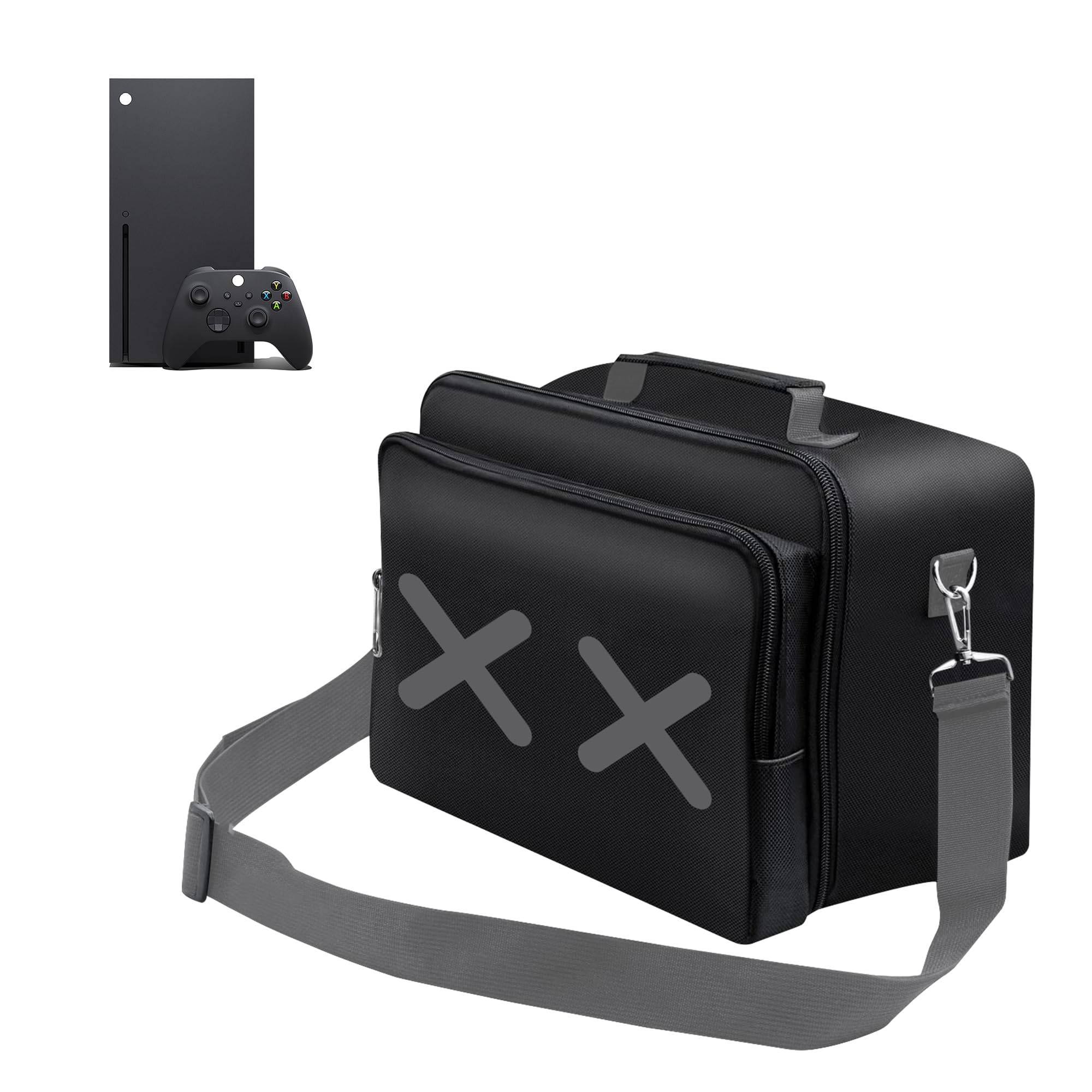 Travel Case Travel Bag Storage Bag for Xbox Series X Game Console, Controller and Gaming Accessories