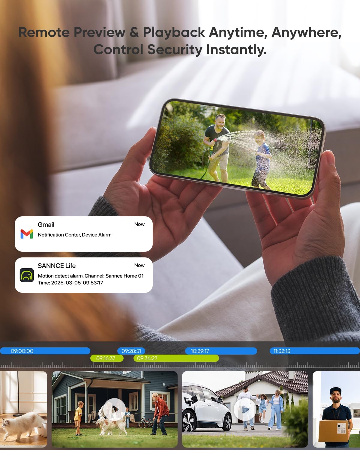 SANNCE PoE Überwachungskamera Aussen Set 5MP 8CH NVR+4 × 3MP Wasserdicht PoE Kamera Outdoor mit Smart IR LEDs,Bewegungserkennung,APP Alarm,Nachtsicht bis zu 98 Fuß, Keine Festplatte