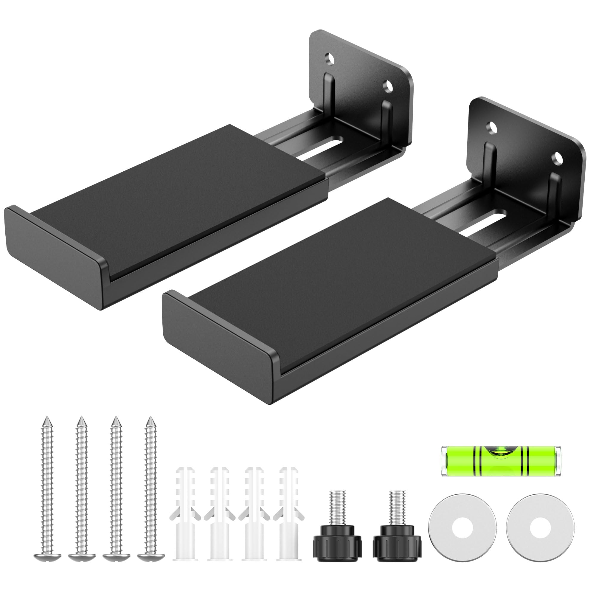 HomeMount Soundbar - Supporto da parete per TV, regolabile soundbar da parete fino a 170 mm di profondità, supporto da parete per altoparlante fino a 15 kg con cuscinetti EVA, universale compatibile