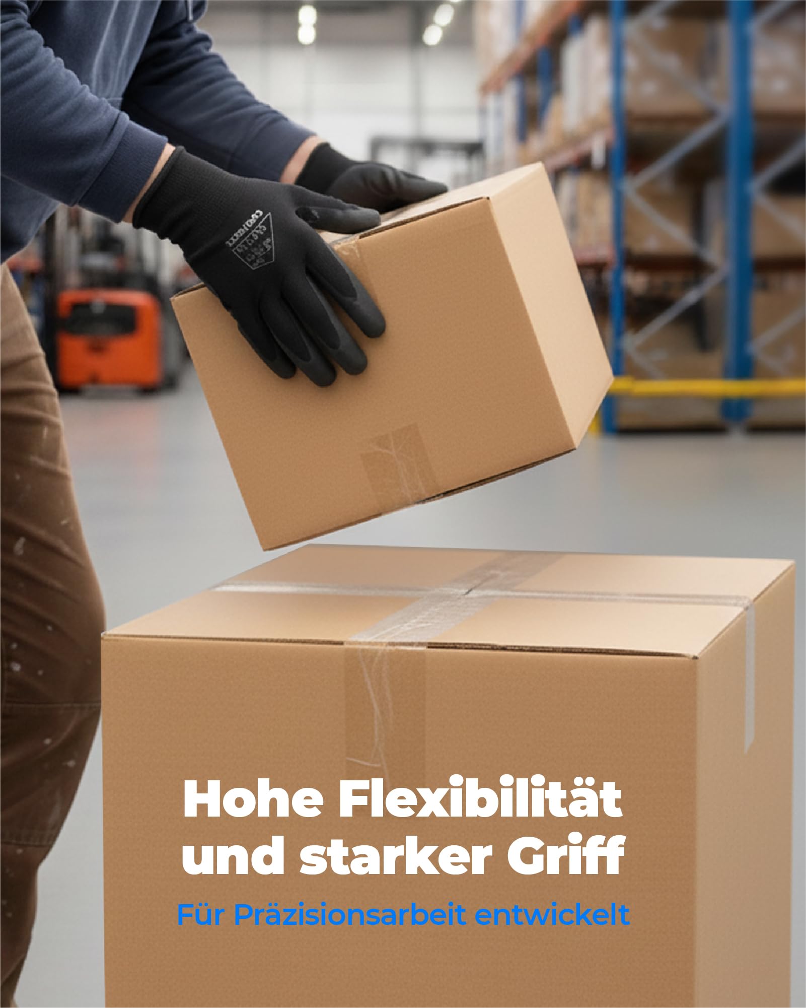 toolant Nitril-Arbeitshandschuhe mit MicroFoam-Beschichtung, atmungsaktives Nylon, rutschfester Griff, touchscreenfähig, ideal für Garten, Lager & Automobil, Grau (L, 12 Paar)
