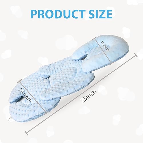 Miniatura 7 de Inserto de Asiento de Coche para Bebé, Almohada de Asiento de Coche Reversible 2 en 1 para Bebé Recién Nacido Apoyo para Cabeza y Cuerpo Almohada de