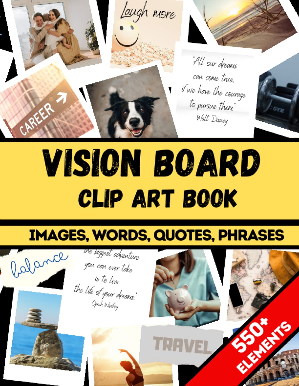 Vision board clip art book pour ne plus manquer d'idées de collages