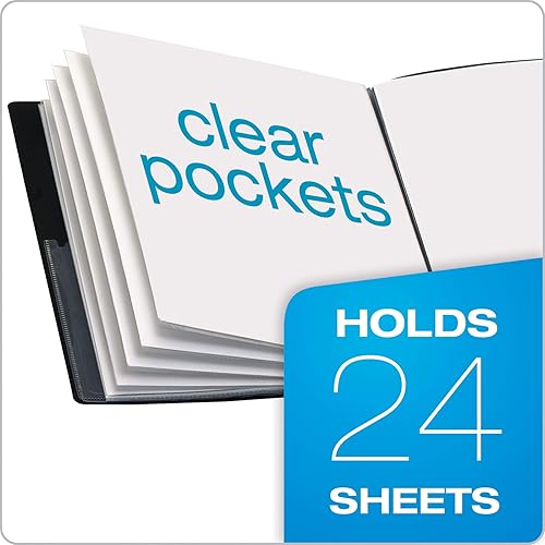 Miniatura 3 de Cardinal showfile Display Book con cubierta de Custom Pocket 85x 11inch Hoja Tamaño 12fundas negro 50132cb