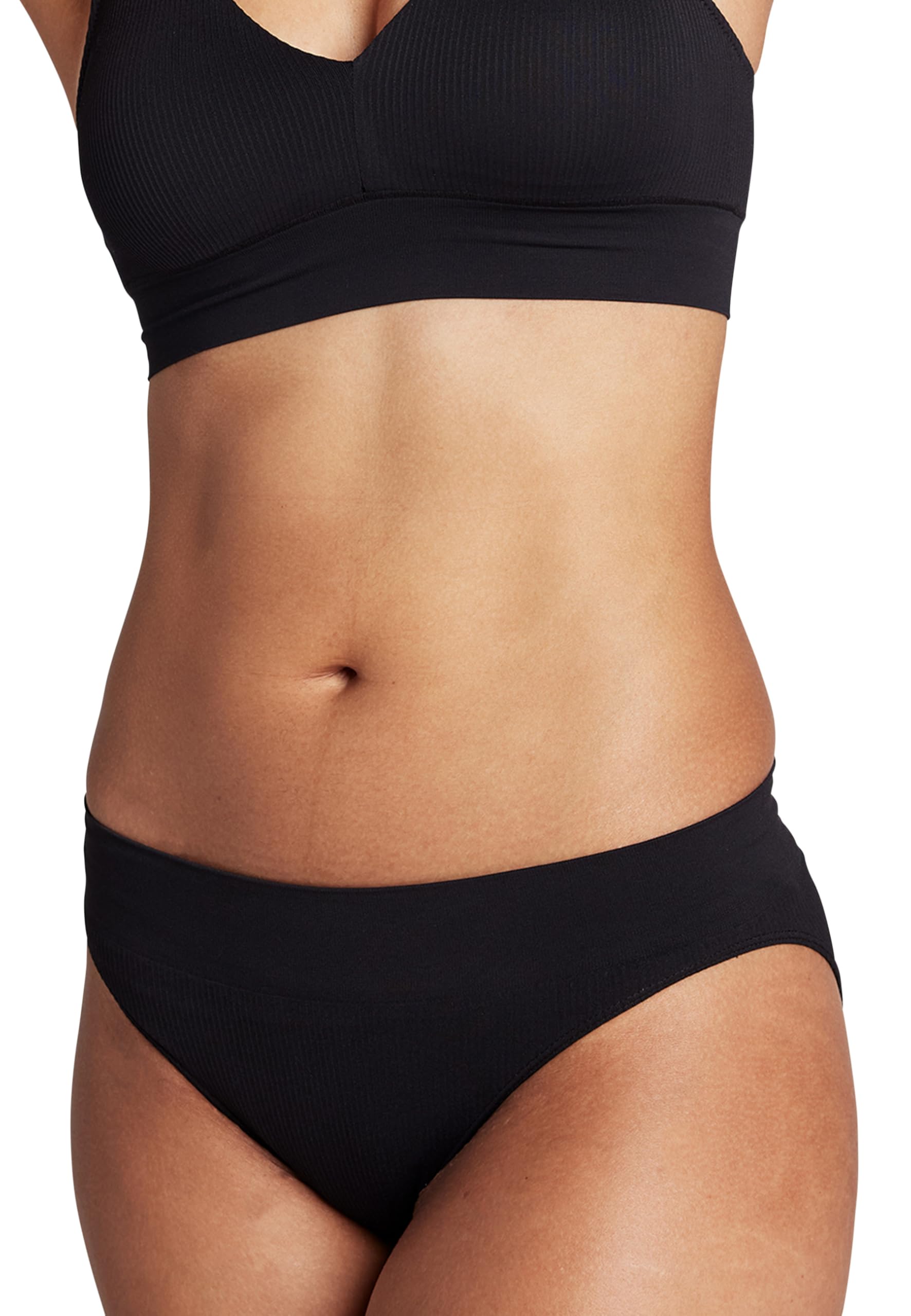 Jockey Women's Eco Seamfree Rib Bikini, Black, S