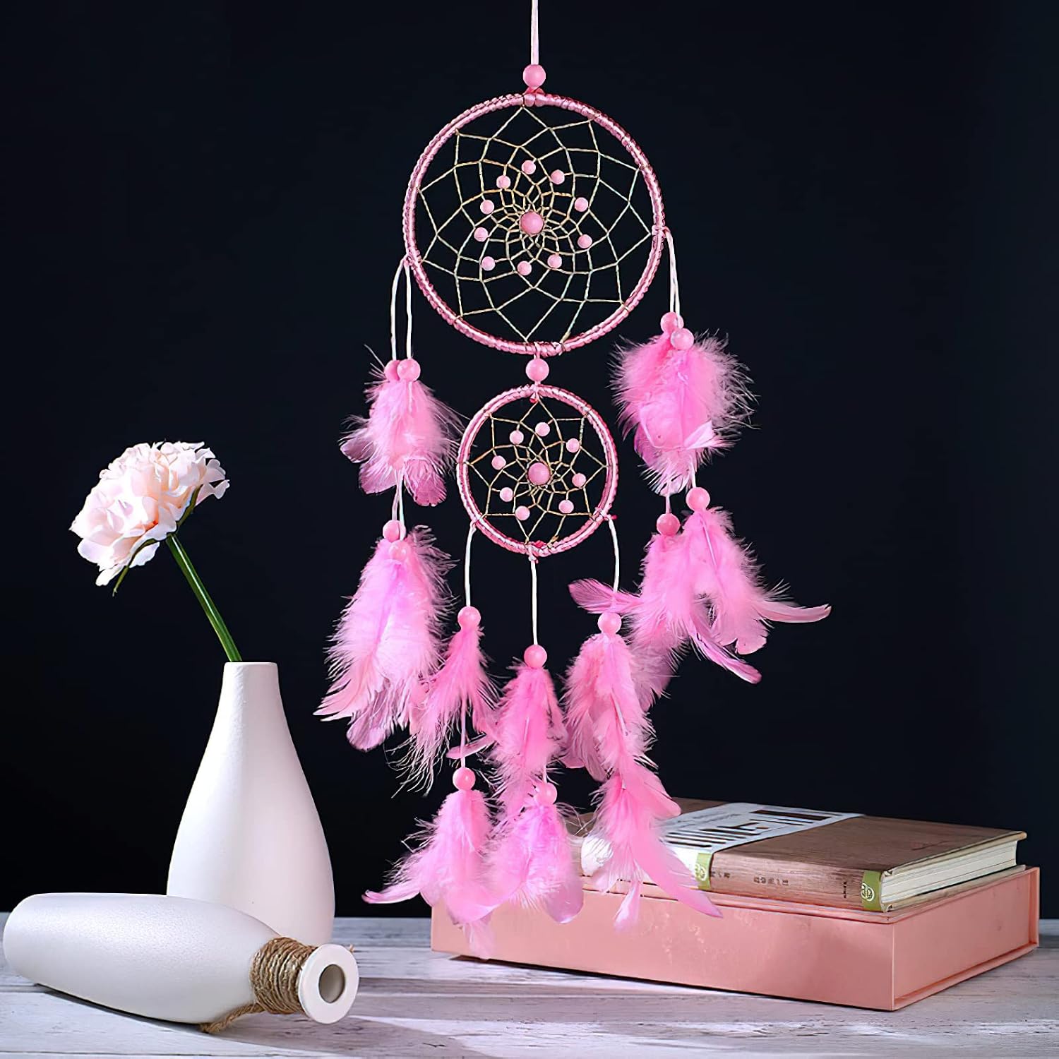 MWOOT 4 Styles Assorted Crafts Feathers (Pink)