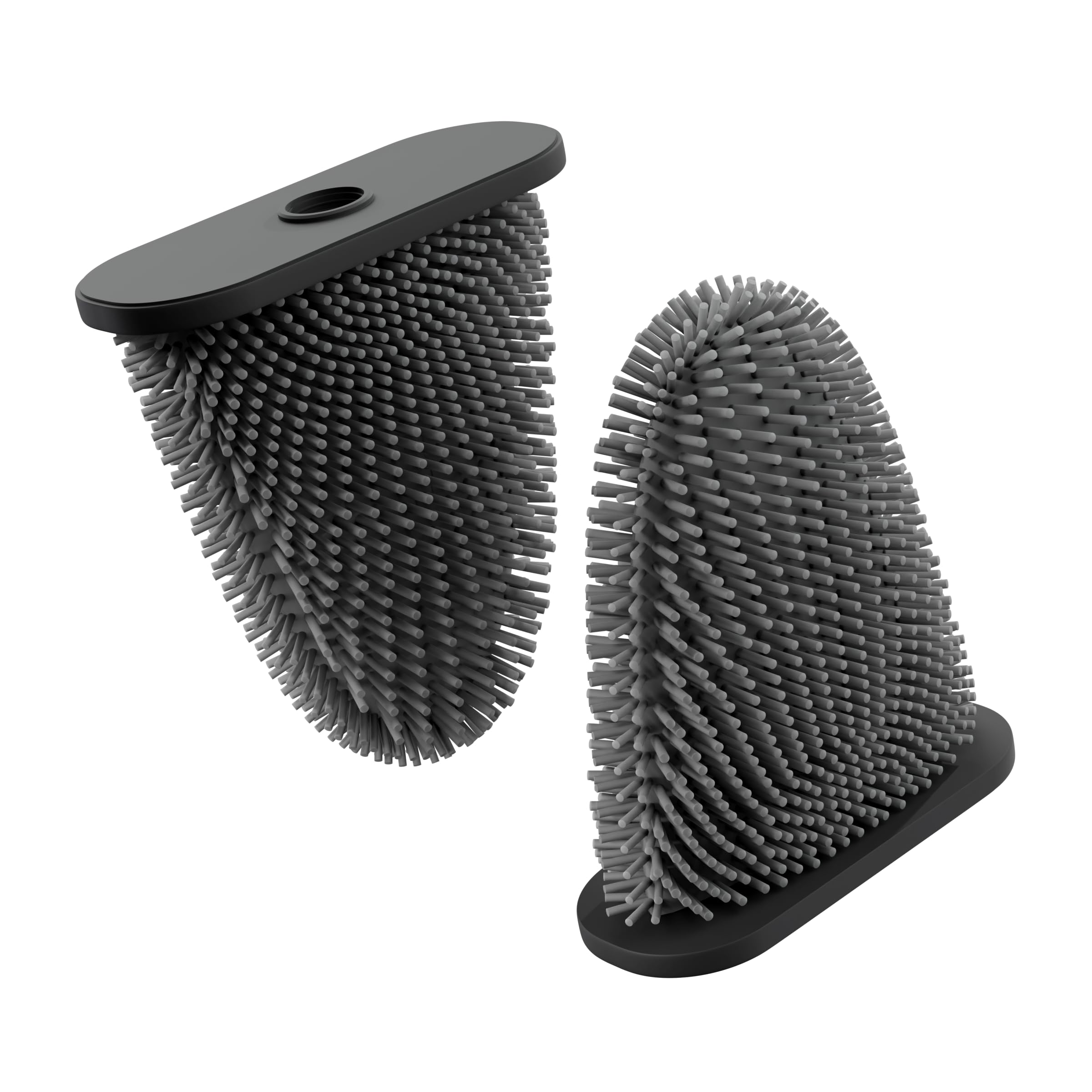 SAVEGA – Klobürste aus Silikon – Toilettenbürste für die Wandmontage – WC Bürste ohne Bohren - Klobürstenhalter - Toilet Brush - WC Bürstengarnitur – Toilettenbürstenhalter (Ersatz Schwarz)