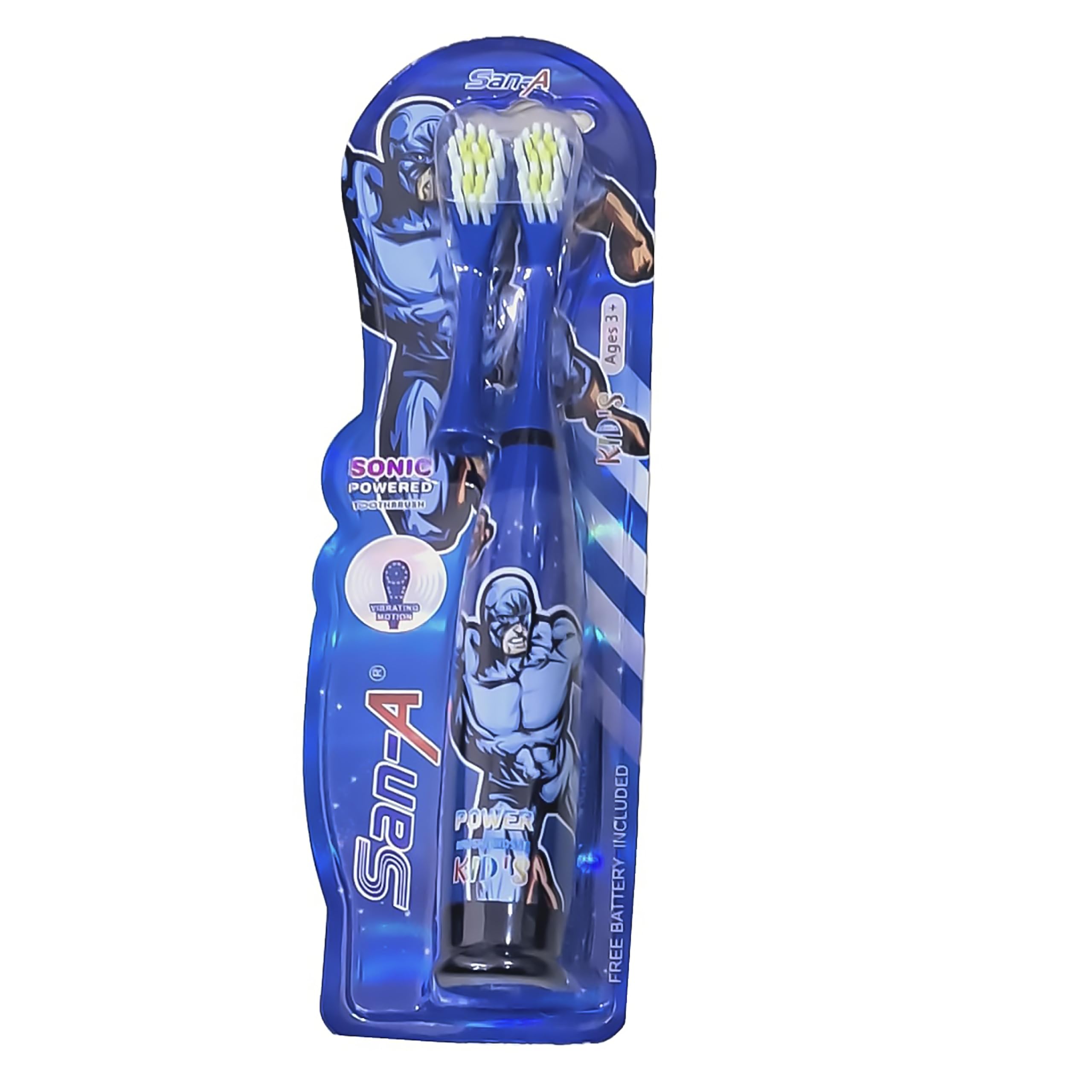 Amb Vibration Electric Toothbrush for Boys and Kids - Additional Head, Blue - 1 Count