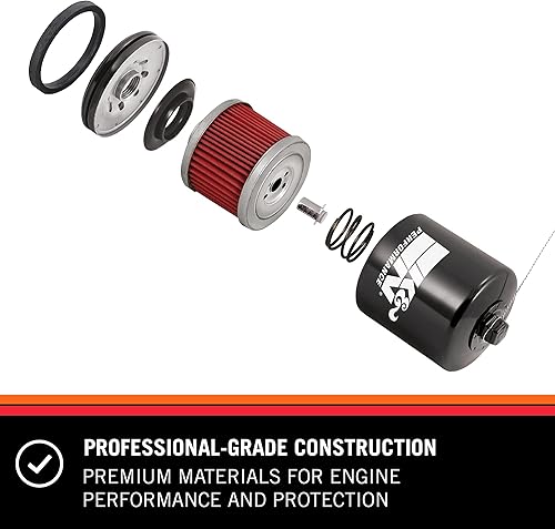 Miniatura 2 de K&N, filtro de aceite KN-207 de alto rendimiento para motocicleta y Powersports