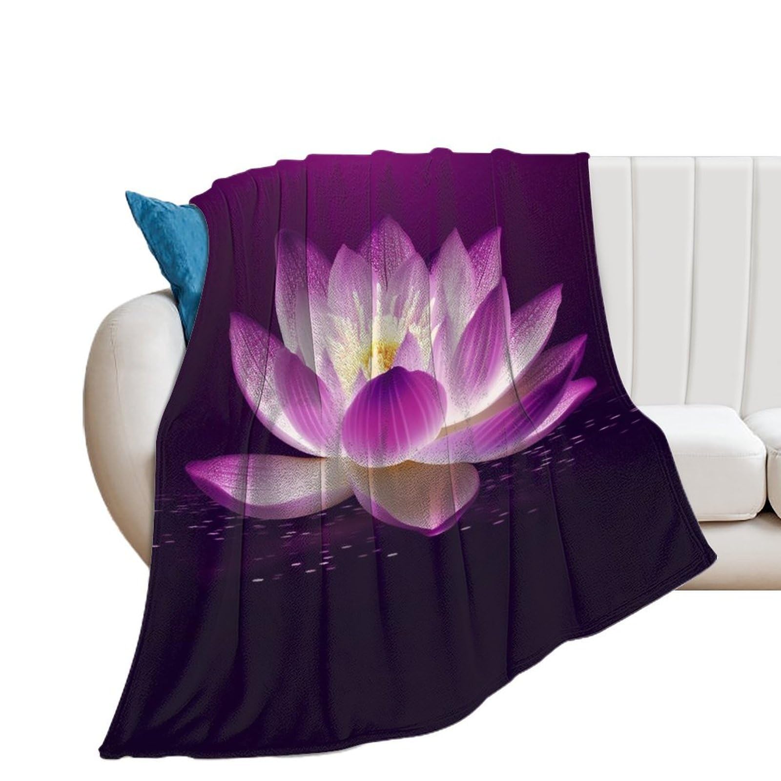 Couverture legere et pelucheuse pour eliminer les frissons nocturnes sur le sofa