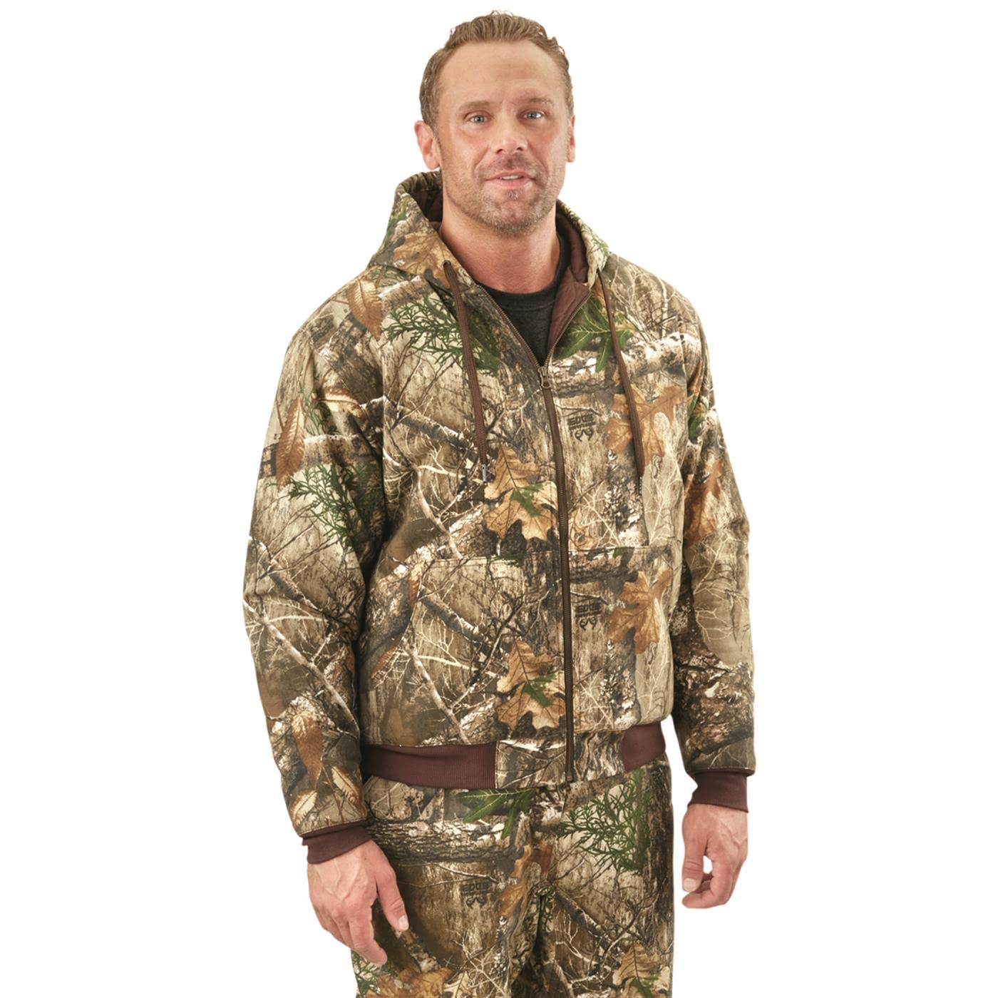 HuntriteMen’s Camo Hunting Jacket Insulated Cold Weather Camouflage Hunting Clothes