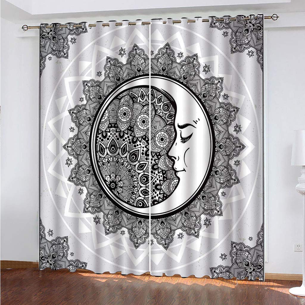 Draperies isolantes haut de gamme occultantes aux détails ésotériques de tarot