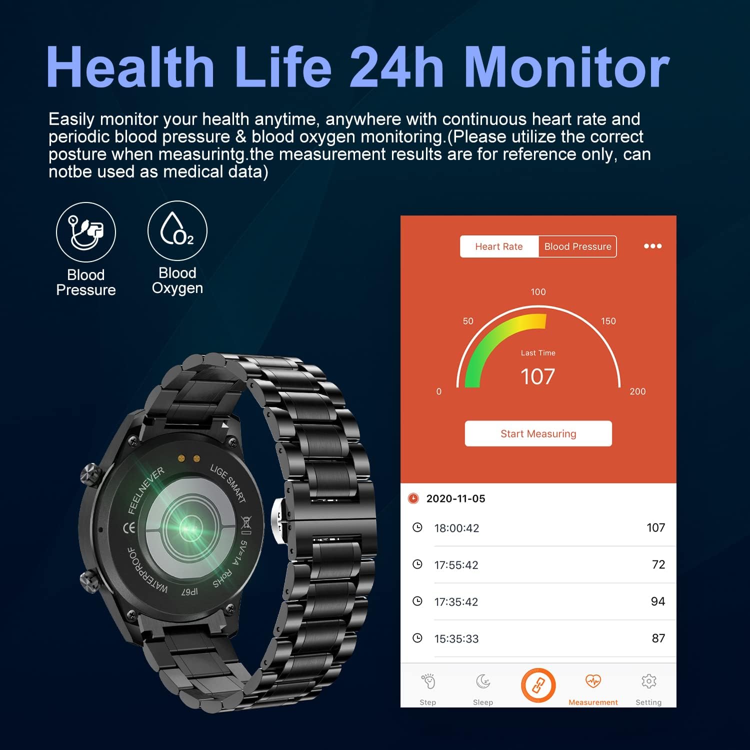 LIGE Smartwatch Orologio 1.32Touch Screen Answer/Make Chiamata Bluetooth Inseguitore di Fitness con Monitoraggio della Frequenza Cardiaca Contapassi Smartwatch da Uomo per Android/iOS,Nero LIGE Smartwatch Orologio 1.32Touch Screen Answer/Make Chiamata Bluetooth Inseguitore di Fitness con Monitoraggio della Frequenza Cardiaca Contapassi Smartwatch da Uomo per Android/iOS,Nero