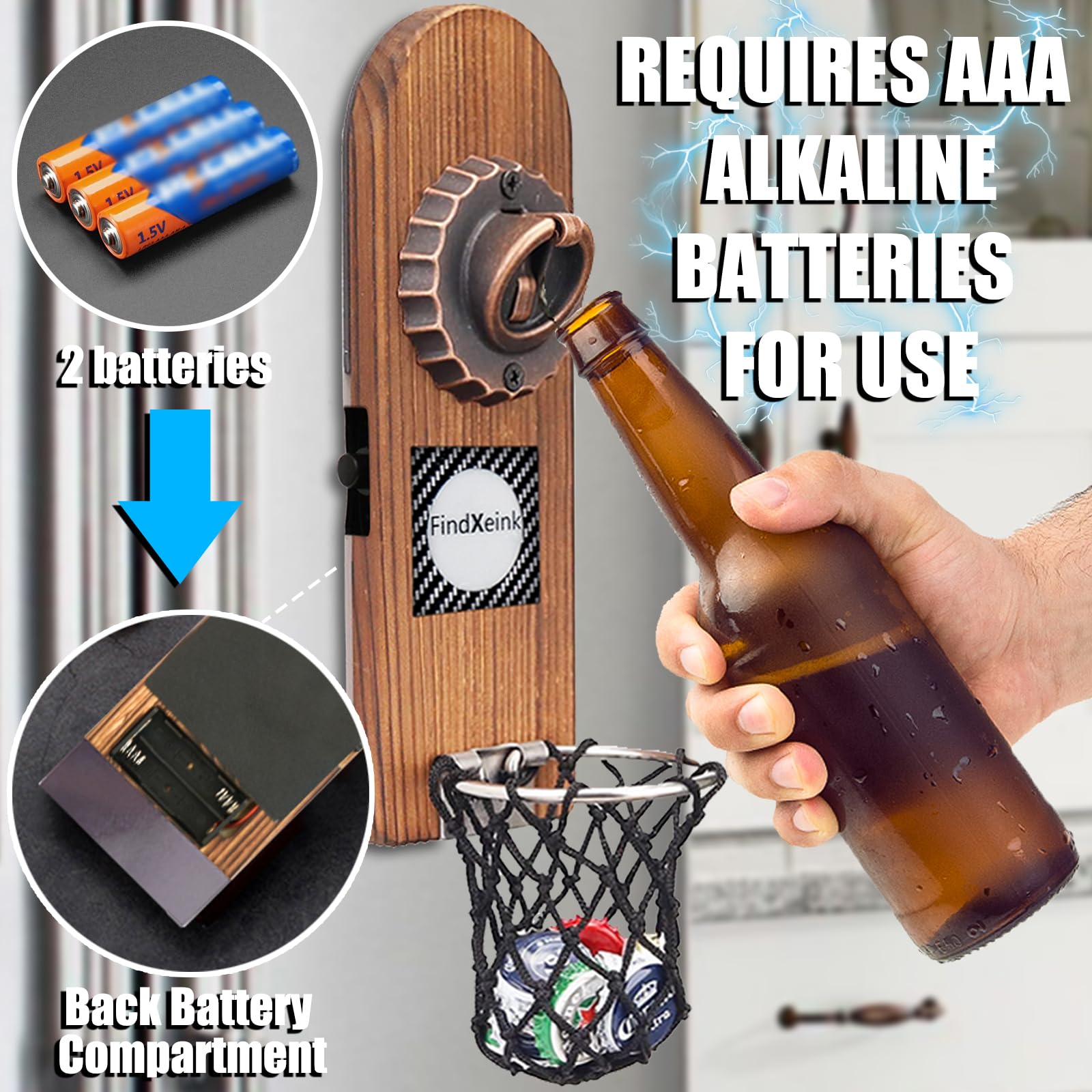 Magntique Ouvre Bouteille Mural en Bois, Decapsuleur Mural Biere Vintage,  Dcapsuleur Original avec Cap Catcher, Accessoire Bar Exterieur, Biere  Cadeau Homme pour Papa, Amie et Collgue (Style 8) : Amazon.fr: Cuisine et