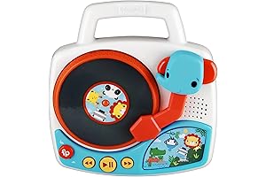 Fisher-Price Record Player: Musical Instrument Toy with Nursery Rhymes and Fun Sound Effects