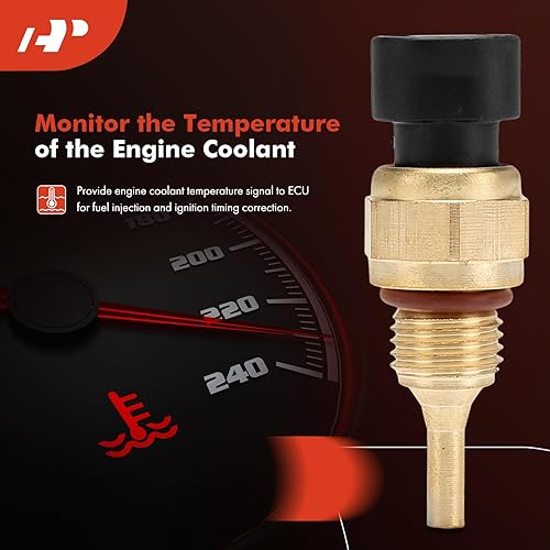 Miniatura 2 de A-Premium Sensor de temperatura del refrigerante del motor 2 pines compatible con Ram 2500 2011-20182020, 3500 2011-20192021, 4500 2011-20182020,
