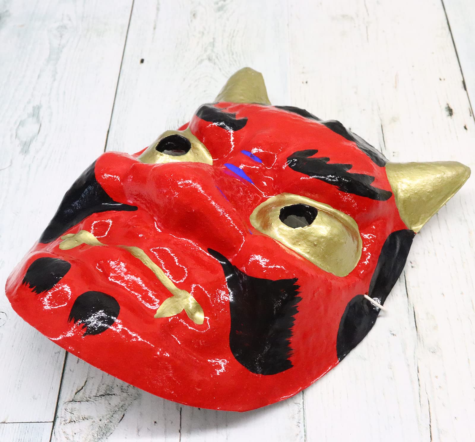 Amazon.co.jp: 日本製 お面 赤鬼 張子 和紙 伝統工芸品 高級 手作り