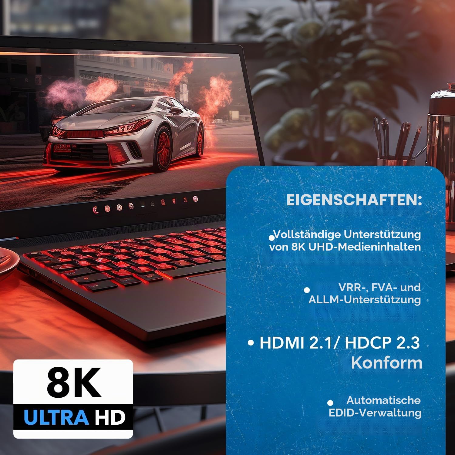 OREI 8K 2x1 HDMI Switch 4K @ 120Hz, Auto HDMI Selector 48Gbps High Resolution Switch Between 2 Inputs Prefect for Gaming, PS5, Xbox, HDR10, Dolby Vision