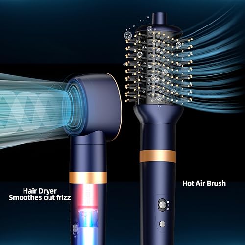 Miniatura 4 de PFRISURP - Rizador de aire para el cabello, sistema de peinado y secado de aire 6 en 1, secador de pelo automático, cepillo de aire caliente