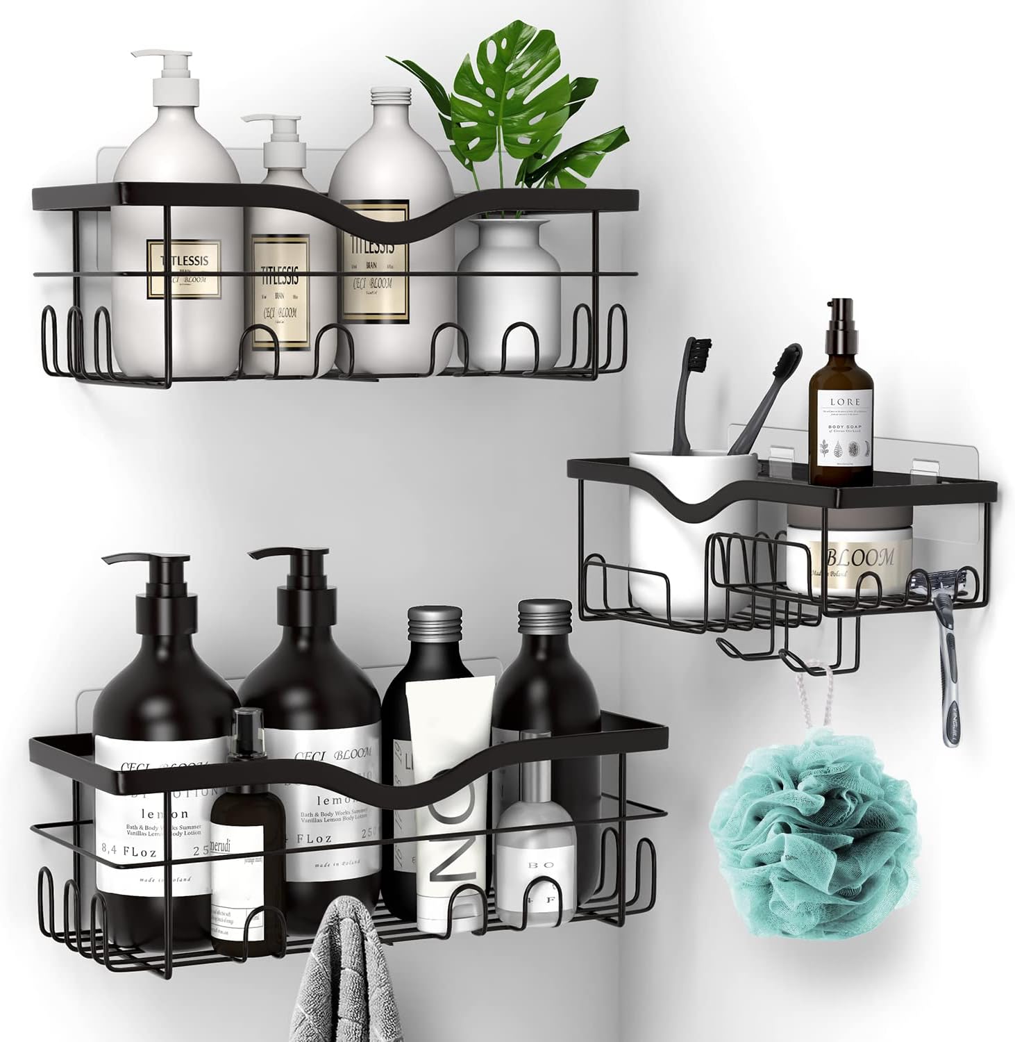 Bathroom Organizer Wall Shelf Stainless Steel Rispa