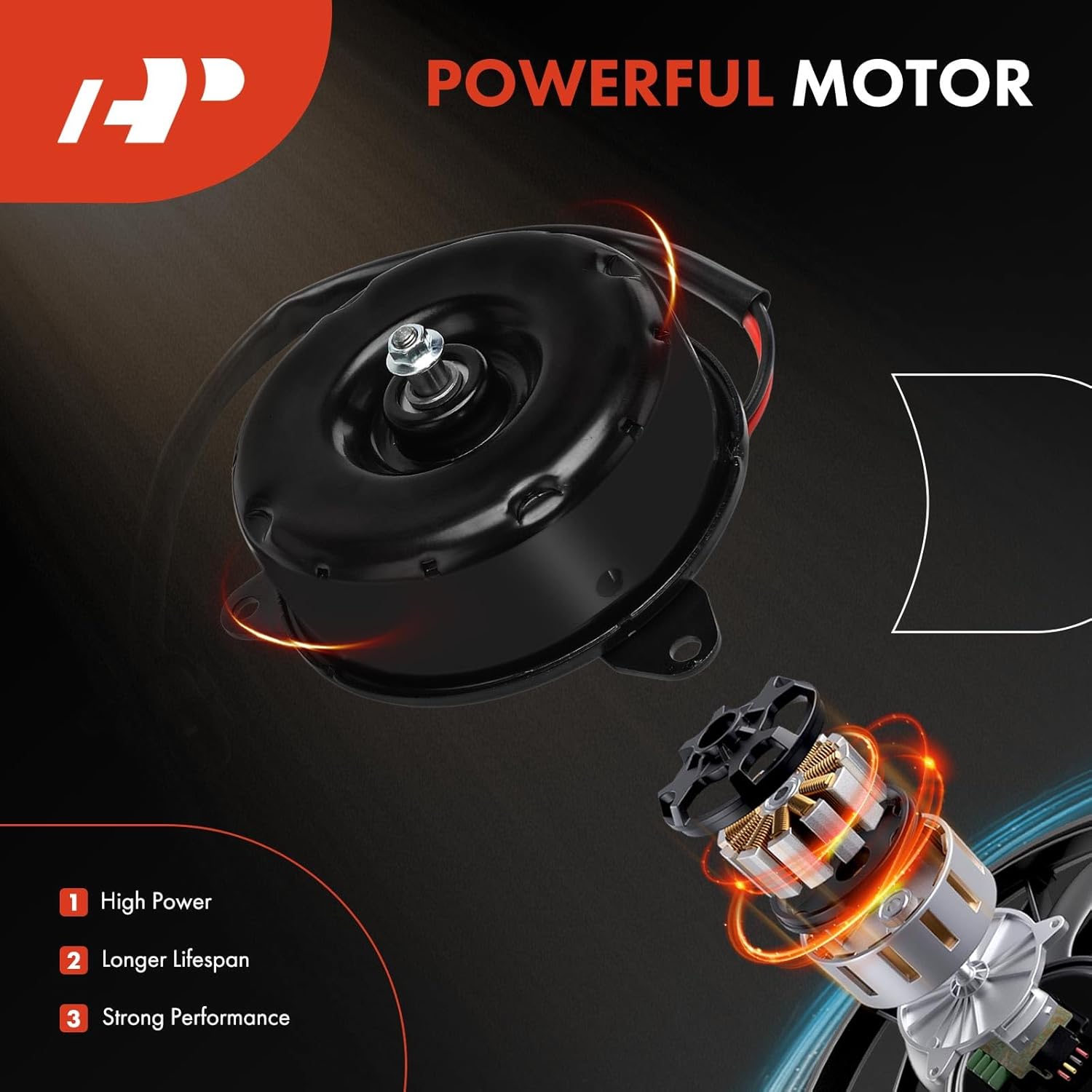 A-Premium Radiator Fan Motor Compatible with Hyundai Accent 1995 1996 1997 1998 1999 1.5L