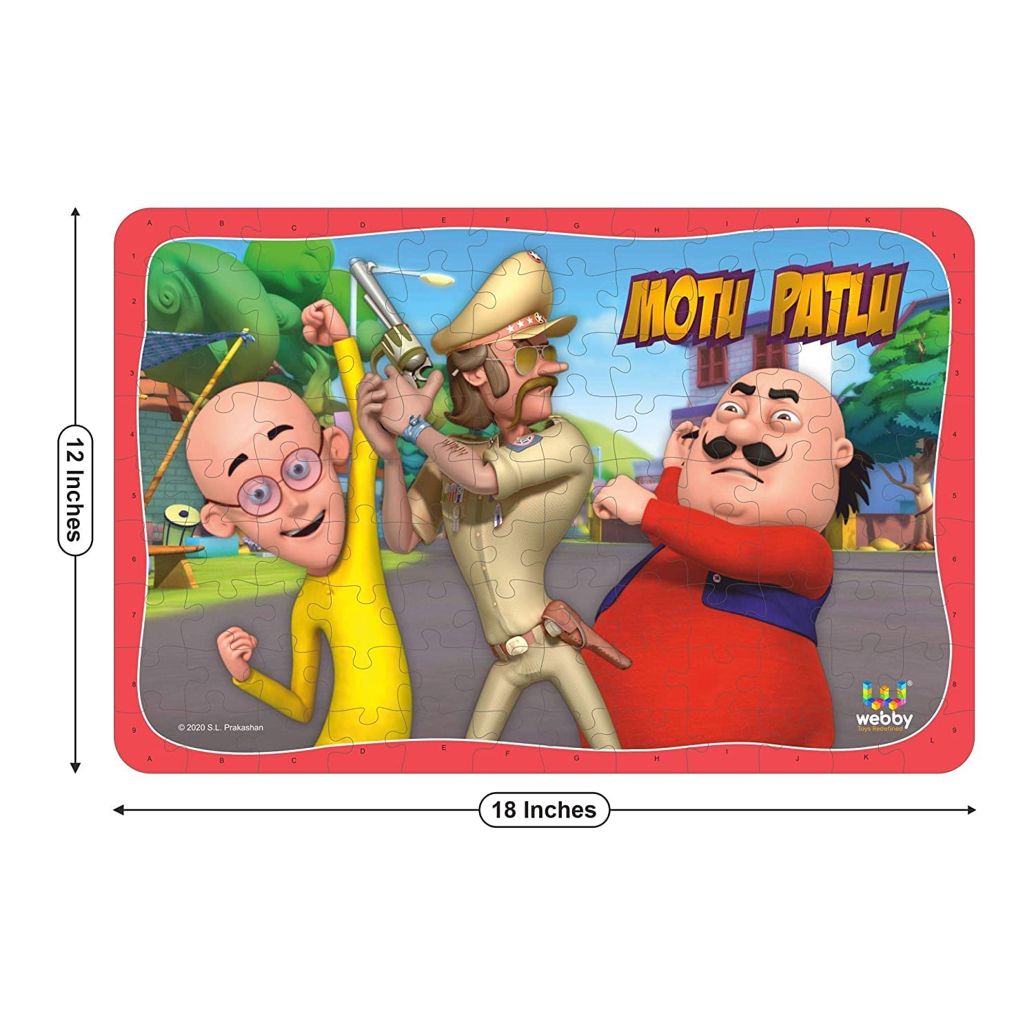 Buy Motu Patlu with Chingum Jigsaw Puzzle for Kids, 108 Pcs Online
