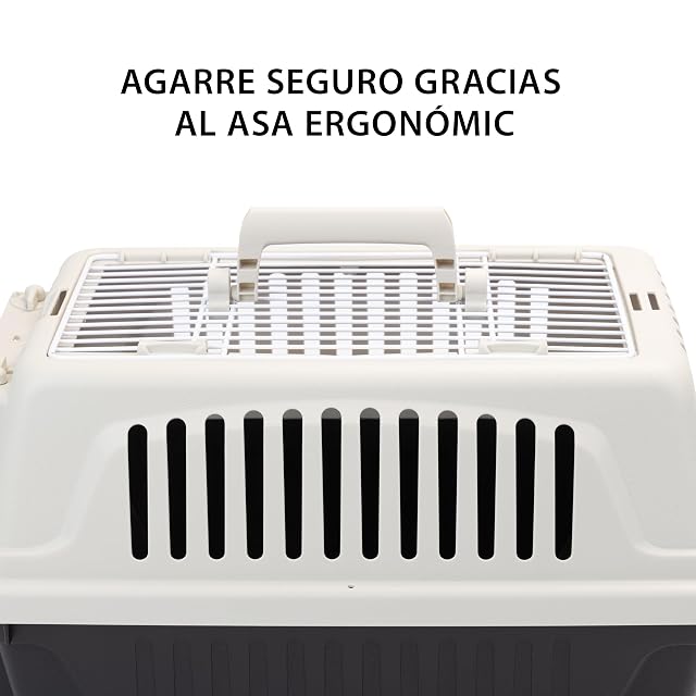 Foto 8 de 8 de Ferplast Transportín Gato, Transportín Perro Pequeño y Gatos hasta 8 Kg, Techo Abrible, con Cojín y Comedero