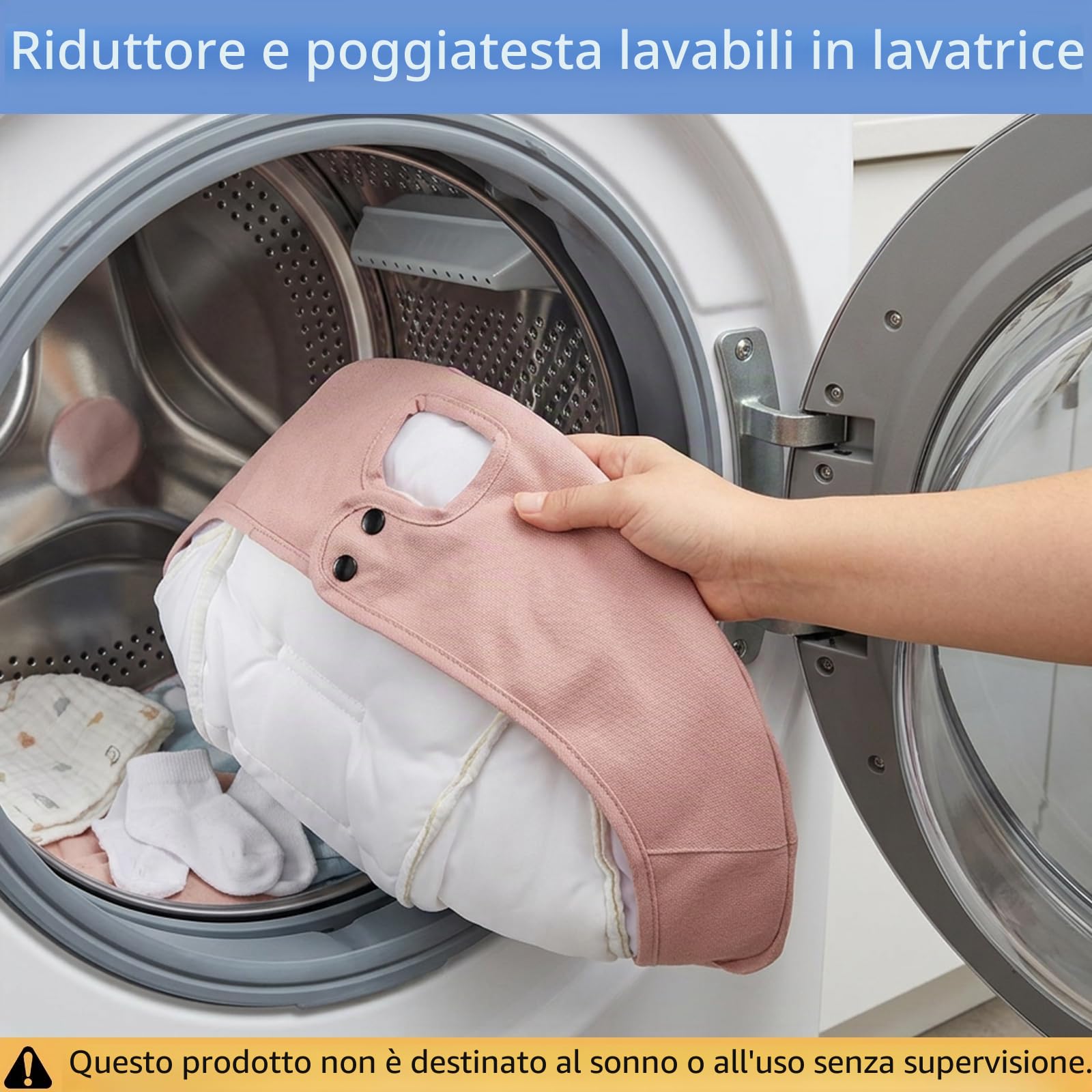 JFOVMCYG Altalena Elettrica per Neonati con Telecomando, 5 Velocità di Oscillazione, 10 Ninne Nanne, Timer 8/15/30 Min, Cintura di Sicurezza a 5 Punti, Seduta Morbida Lavabile, Uso Interno – Rosa