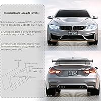 Vista 4 de Marco de matrícula brillante para mujer, paquete de 2 soportes de matrícula de acero inoxidable de alta calidad, hechos a mano con diamantes