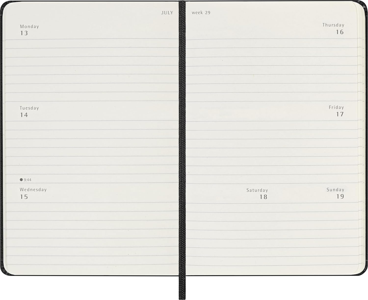Moleskine Classic 12 Month 2026 Weekly Horizontal Planner, Hard Cover, Pocket (3.5" x 5.5"), Black, 144 pages