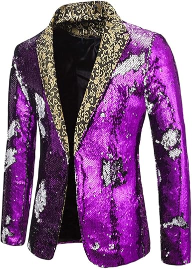 mens purple sequin jacket