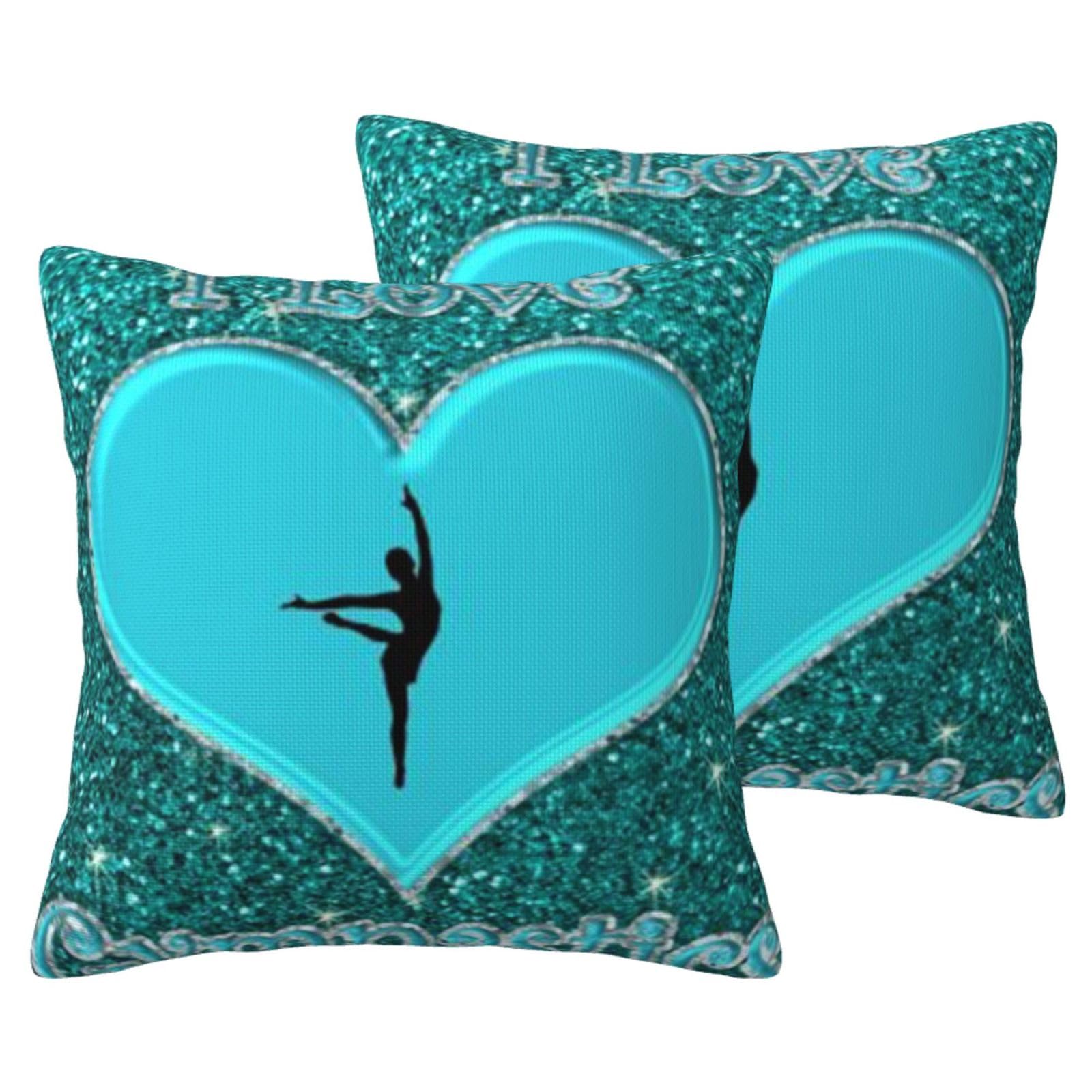 Housses de coussin imitation lin à offrir à une gymnaste, cadeau thématique sport