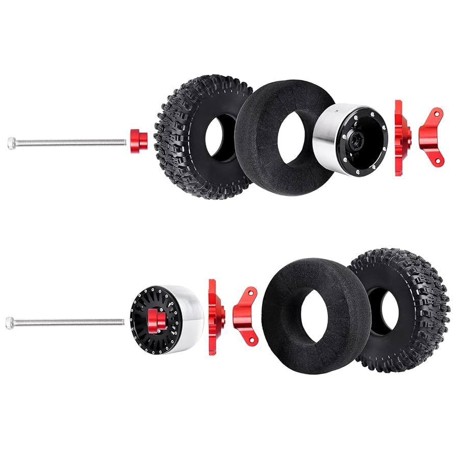 2.2クローラー用アルミビードロック ホイール　タイヤセット　未走行本日特価 2.2クローラー用アルミビードロック ホイール タイヤセット 未