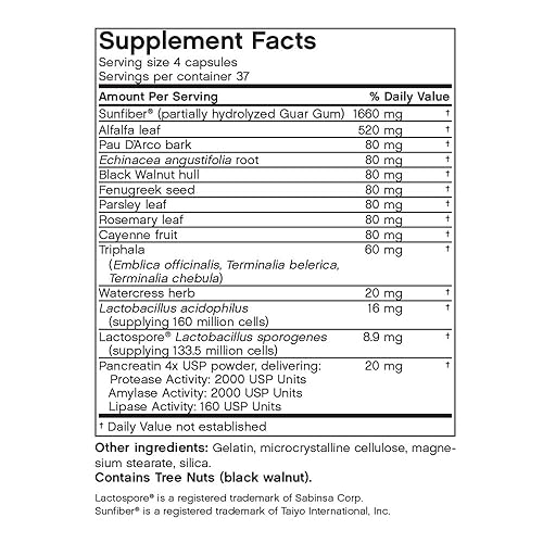Miniatura 2 de Futurebiotics Suplemento de fibra verde colon, 150 cápsulas vegetarianas