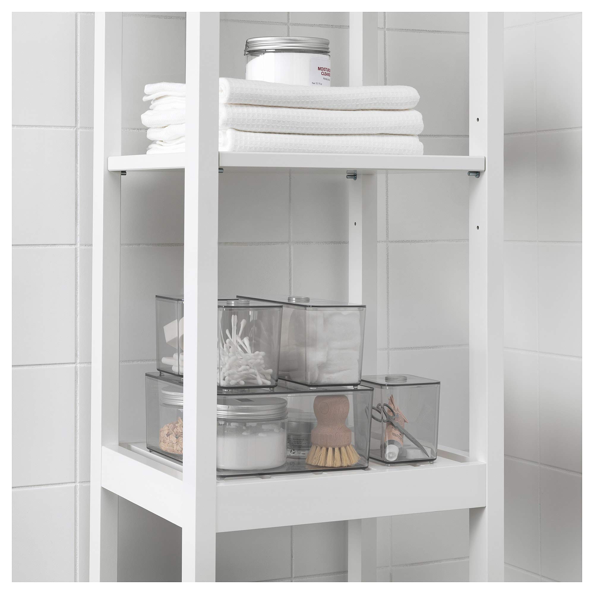 【土日限定お値下げ】IKEA GODMORGON ハイキャビネット Buy Ikea GODMORGON Plastic Square Box with Lid (Clear, Standard