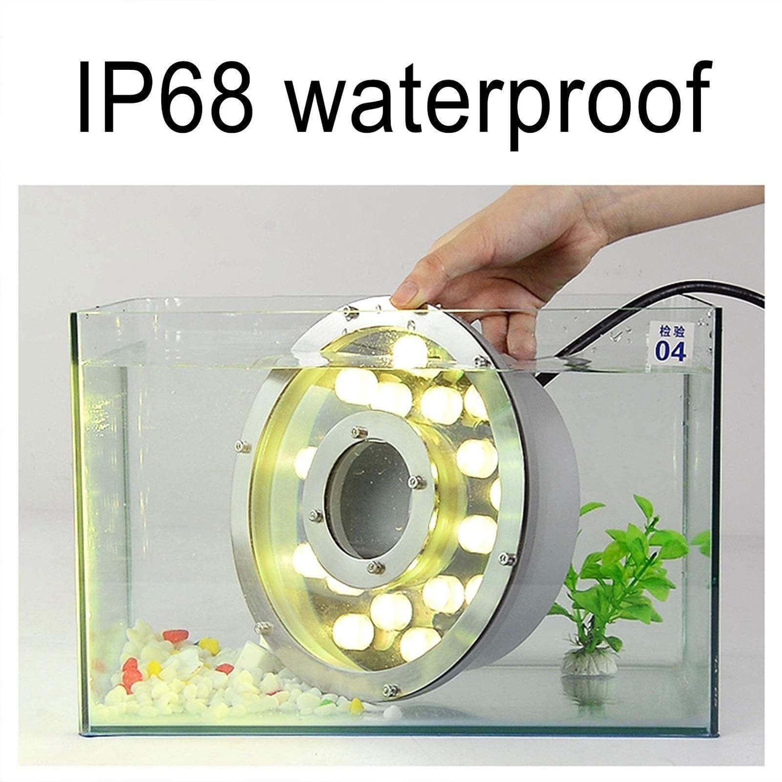 Luci del Cortile Faretto for Paesaggio subacqueo 12/24V Foro Centrale, IP68Faretto for laghetto subacqueo, for Piscina con Fontana da Giardino(Red,6W(12V))