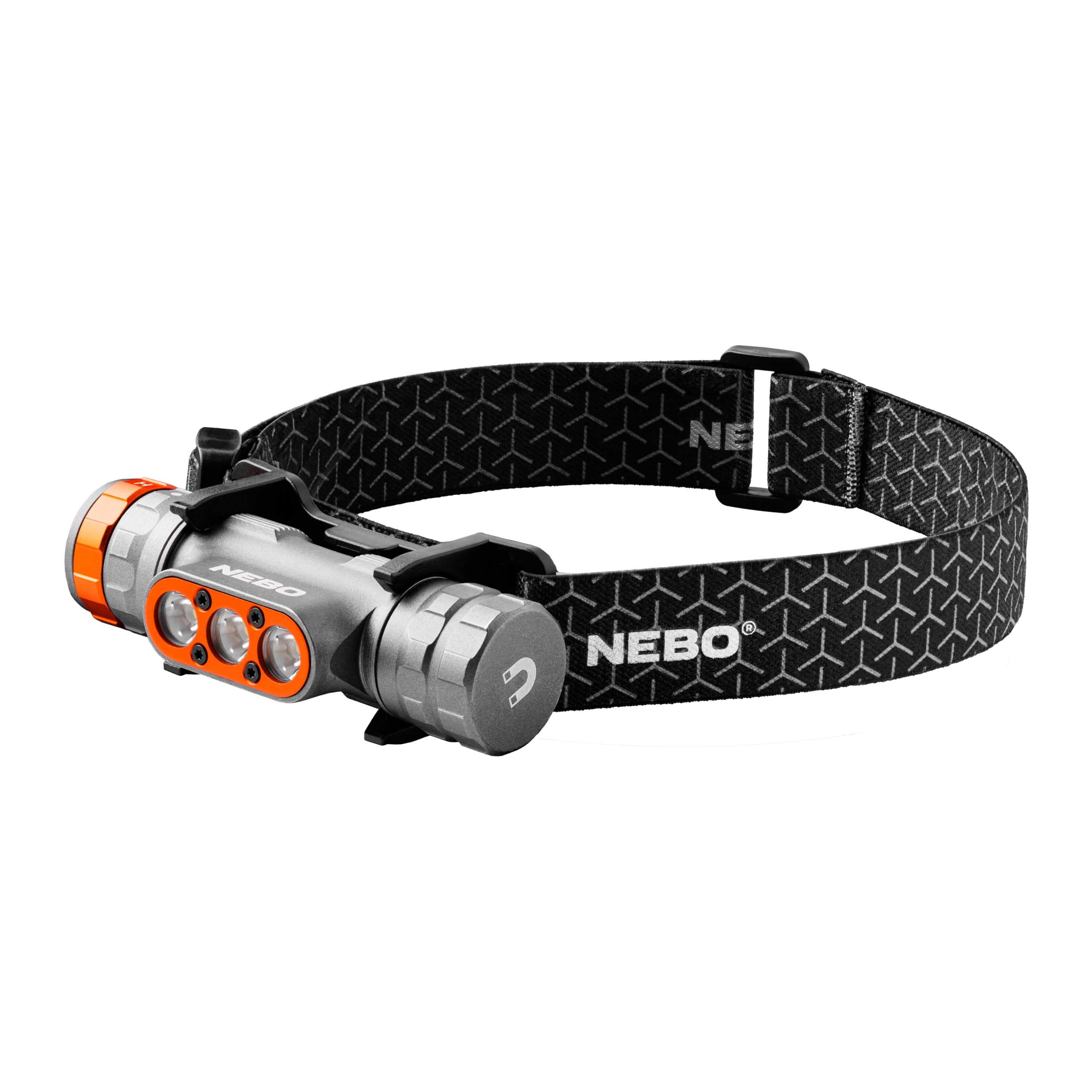 NEBO Transcend 1500 Linterna frontal recargable por USB para camping, senderismo, espeleología, pesca, luz frontal brillante impermeable resistente a los impactos con 5 modos de luz, correa ajustable