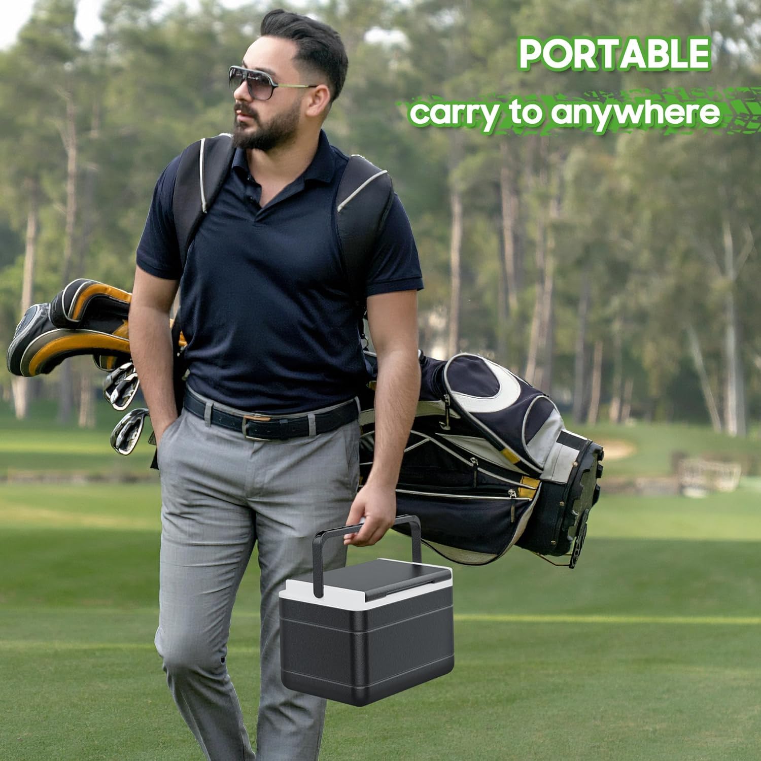 10L0L Golf Cart Ice Cooler Universale Isolato Portatile Cooler Leggero Scatola di Ghiaccio con Kit Staffa di Montaggio per Yamaha, EZGO, Club Car, OEM 102588101 103886801